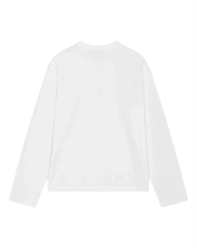 Bareen - Oversized Logo Longsleeve T-shirt - White